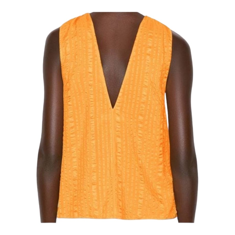 Frame  Silk Top Two Way Halter Sunrise Blouse Size Large NWOT - Picture 3 of 7